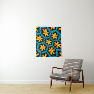 Schattige Abstract bloemenpatroon Wandkleed