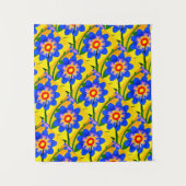 Schattige Abstract bloemenpatroon Wandkleed (Voorkant)