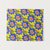 Schattige Abstract bloemenpatroon Wandkleed (Voorkant (horizontaal))