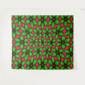 Schattige Abstract bloemenpatroon Wandkleed (Voorkant (horizontaal))