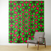 Schattige Abstract bloemenpatroon Wandkleed (In situ)