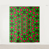 Schattige Abstract bloemenpatroon Wandkleed (Voorkant)