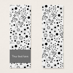 Schattige abstract doodle bloem design Bladwijzer Mini Visitekaartjes