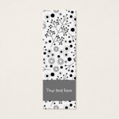 Schattige abstract doodle bloem design Bladwijzer Mini Visitekaartjes (Voorkant)