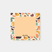 Schattige Abstract Kleurrijk Patroon Monogram Naam Post-it® Notes