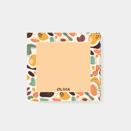 Schattige Abstract Kleurrijk Patroon Monogram Naam Post-it® Notes