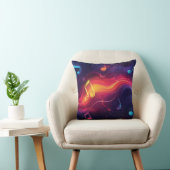 Schattige abstract ontwerp van zwevende muzieknote kussen (Stoel)