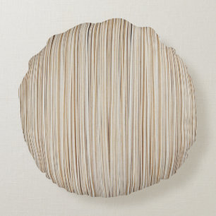 Schattige abstracte bruine lijnen ontwerp rond kussen