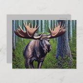 Schattige Abstracte Kleine Moose Briefkaart (Voorkant / Achterkant)