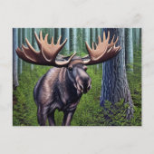 Schattige Abstracte Kleine Moose Briefkaart (Voorkant)