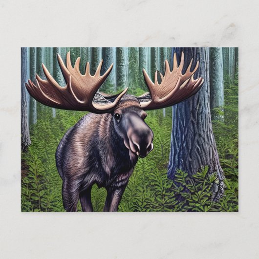 Schattige Abstracte Kleine Moose Briefkaart (Voorkant)