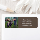 Schattige Abstracte Kleine Moose Etiket (Insitu)