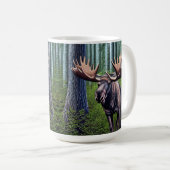 Schattige Abstracte Kleine Moose Koffiemok (Voorkant rechts)