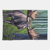 Schattige Abstracte Kleine Moose Theedoek (Horizontaal)