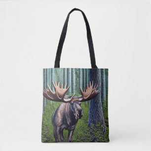 Schattige Abstracte Kleine Moose Tote Bag