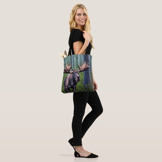 Schattige Abstracte Kleine Moose Tote Bag (Op model)