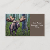 Schattige Abstracte Kleine Moose Visitekaartje (Voorkant)