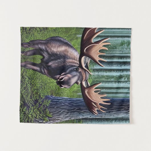 Schattige Abstracte Kleine Moose Wandkleed (Voorkant (horizontaal))