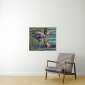 Schattige Abstracte Kleine Moose Wandkleed (In Situ (horizontaal))