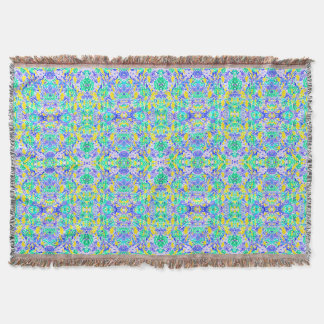 Schattige abstracte kleurrijke lente bloemen deken