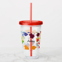 Schattige Abstracte Verfspat Naam 