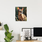 Schattige Abyssinien Cat Art Print Poster (Thuiskantoor)