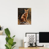 Schattige Abyssinien Cat Art Print Poster (Thuiskantoor)