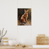 Schattige Abyssinien Cat Art Print Poster (Keuken)