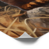 Schattige Abyssinien Cat Art Print Poster (Hoek)