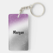 Schattige Ace Pride Flag Giraffe Paarse Grijs Zwar Sleutelhanger (achterkant)