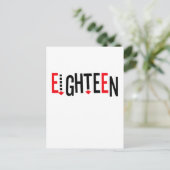 Schattige, "Achttien" ontwerp Briefkaart (Staand voorkant)