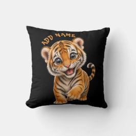 Schattige Actieve Baby Dieren Collectie Tijger Zwa Kussen