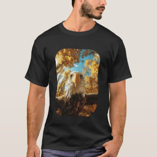 Schattige Adelaar Selfie Herfstbladeren Bos Herfst T-shirt
