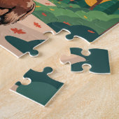 Schattige & adorable bruine Jak Legpuzzel (Zijkant)