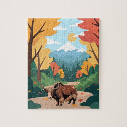 Schattige & adorable bruine Jak Legpuzzel (Verticaal)