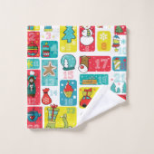 Schattige adventskalender kerst bad handdoek (Wasdoekje)