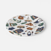 Schattige Adventure Doodle Pattern Papier borden Papieren Bordje (Gekanteld)