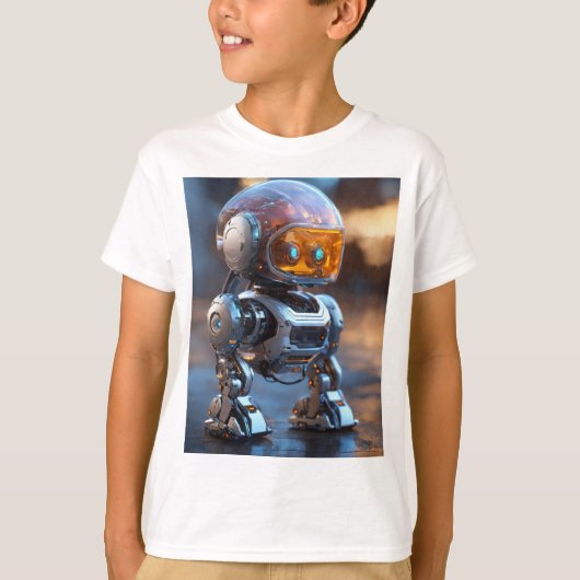 Schattige aectiet, robot t-shirt (Voorkant)