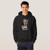 Schattige AF! Waterverf Llama Design Hoodie (Voorkant volledig)