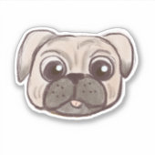 Schattige afbeelding van het aanzicht sticker (Voorkant)