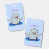 Schattige afbeelding van poreuze cartoon badge (Voor- en achterkant)