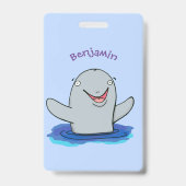 Schattige afbeelding van poreuze cartoon badge (Achterkant)