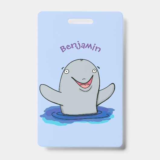 Schattige afbeelding van poreuze cartoon badge (Voorzijde)