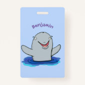 Schattige afbeelding van poreuze cartoon badge (Achterkant)