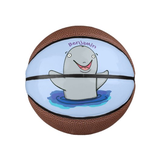 Schattige afbeelding van poreuze cartoon basketbal (Voorkant)