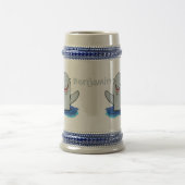 Schattige afbeelding van poreuze cartoon bierpul (Center)