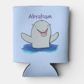 Schattige afbeelding van poreuze cartoon blikjeskoeler (Voorkant)