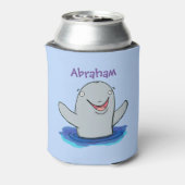 Schattige afbeelding van poreuze cartoon blikjeskoeler (Blikje Achterkant)