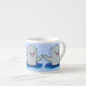 Schattige afbeelding van poreuze cartoon espresso kop (Voorkant rechts)