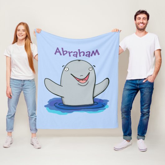 Schattige afbeelding van poreuze cartoon fleece deken (In situ)